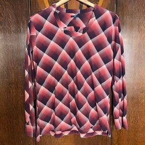 Gap Tunic in Brick Plaid, size XL